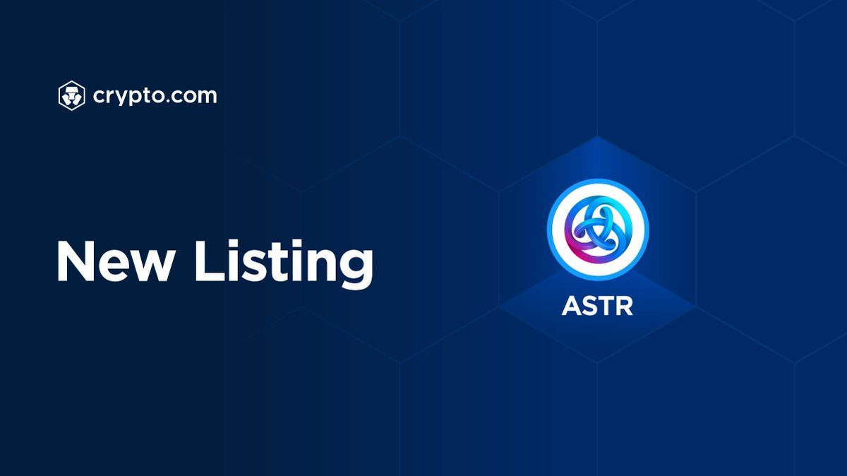 Astar is listed in the Crypto.com App 🔔 
Buy $ASTR at true cost with USD, EUR, GBP, and 20+ fiat currencies.

Download the App to start trading #ASTR now!
👉 crypto.onelink.me/J9Lg/6fd5d39

For more details - crypto.com/product-news/c…

<a href="/AstarNetwork/">Astar Network</a>