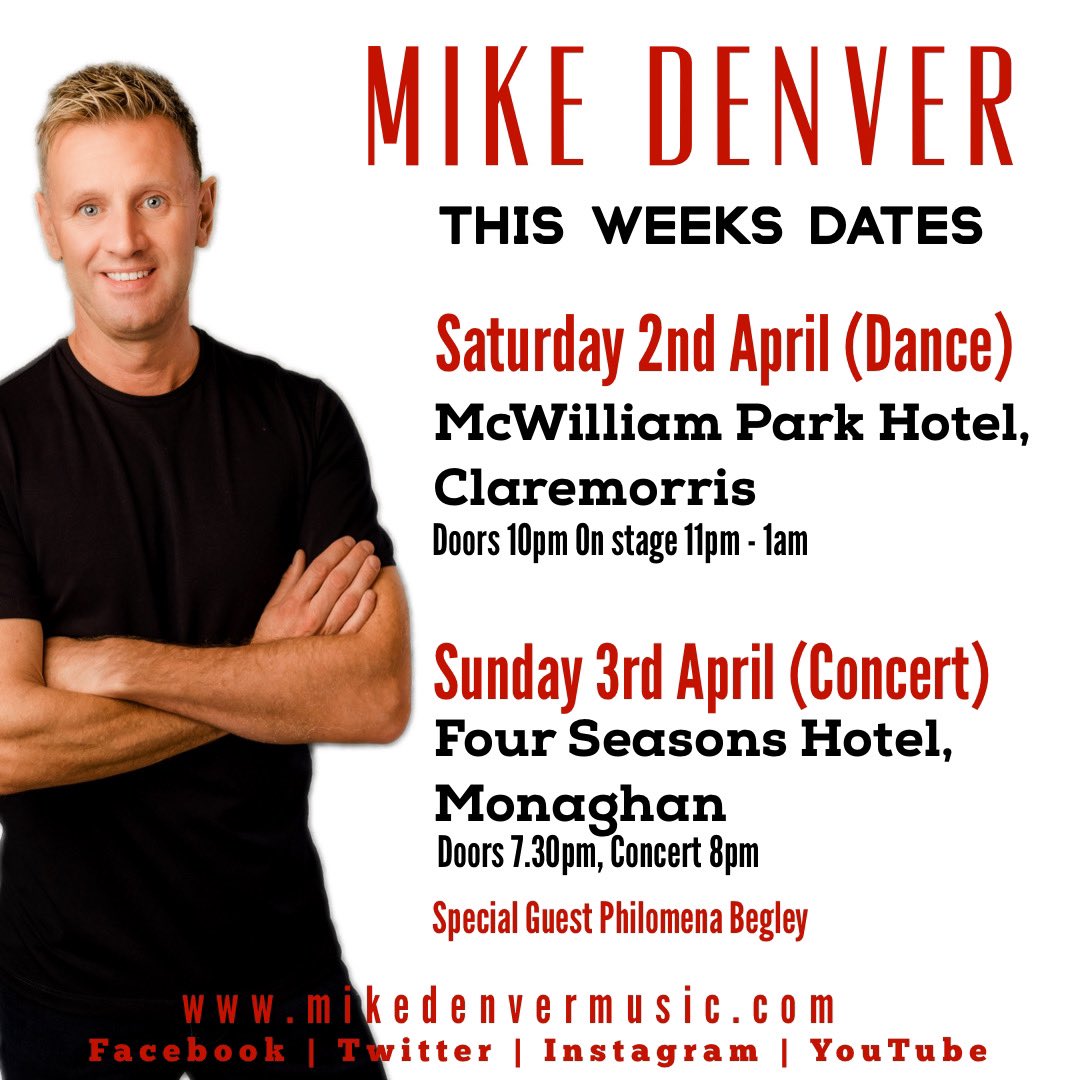 MikedenverMike's tweet photo. #mikedenver this weeks dates. https://t.co/mig2WXjEeK