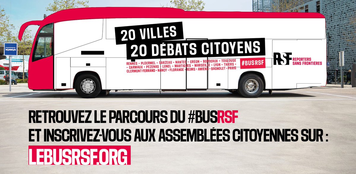 ClubAuvergne's tweet photo. 📣RAPPEL !
Mardi 5/04
Venue du #BusRSF de @RSF_inter🚌. On parlera droit à l'information🗣🗞💬
🕥10h30-13h @villedethiers😎
🕓16h-18h à Jaude @ClermontFd☕️
🕡18h30-20h salle G.Conchon. Inscription réunion👉 https://t.co/emn5v4YwR0
@unboutdesmedias
https://t.co/SqYVm4pHN6 https://t.co/kx4ASHn0vO