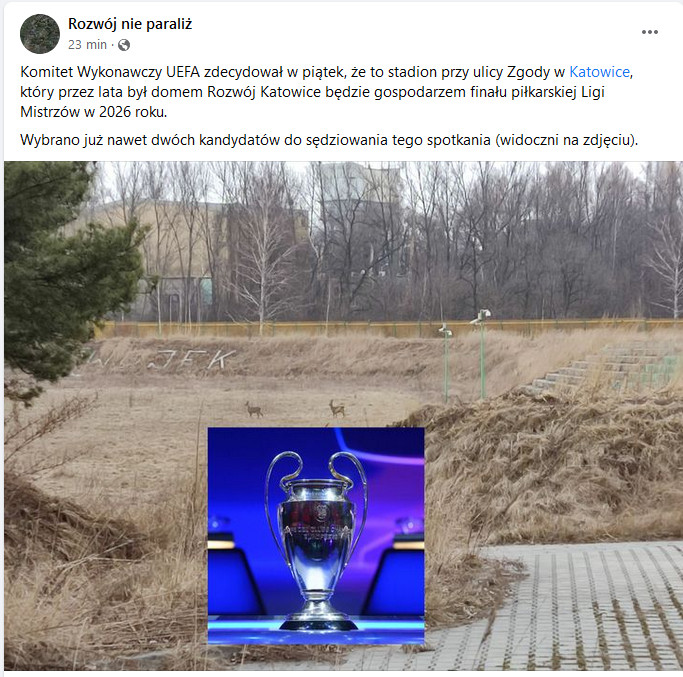 NAnalityk's tweet photo. Finał Ligi Mistrzów 2026 dla Katowic ;-)
Źródło -> https://t.co/6X5rGZnN74 https://t.co/KlgUslBDcY