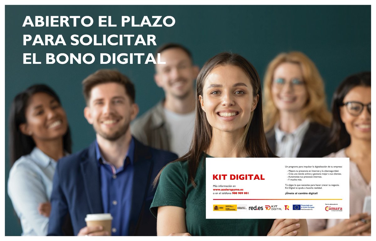 camarascomercio's tweet photo. ¿Quieres transformar digitalmente tu #pyme?
El programa #KitDigital ofrece ayudas directas para la transformación digital de las #pymes mediante bonos.
Solicítalo aquí:
https://t.co/WxdXqv9Q9d 
@SEDIAgob @_minecogob  #PlanDeRecuperación https://t.co/ChWZApcby2