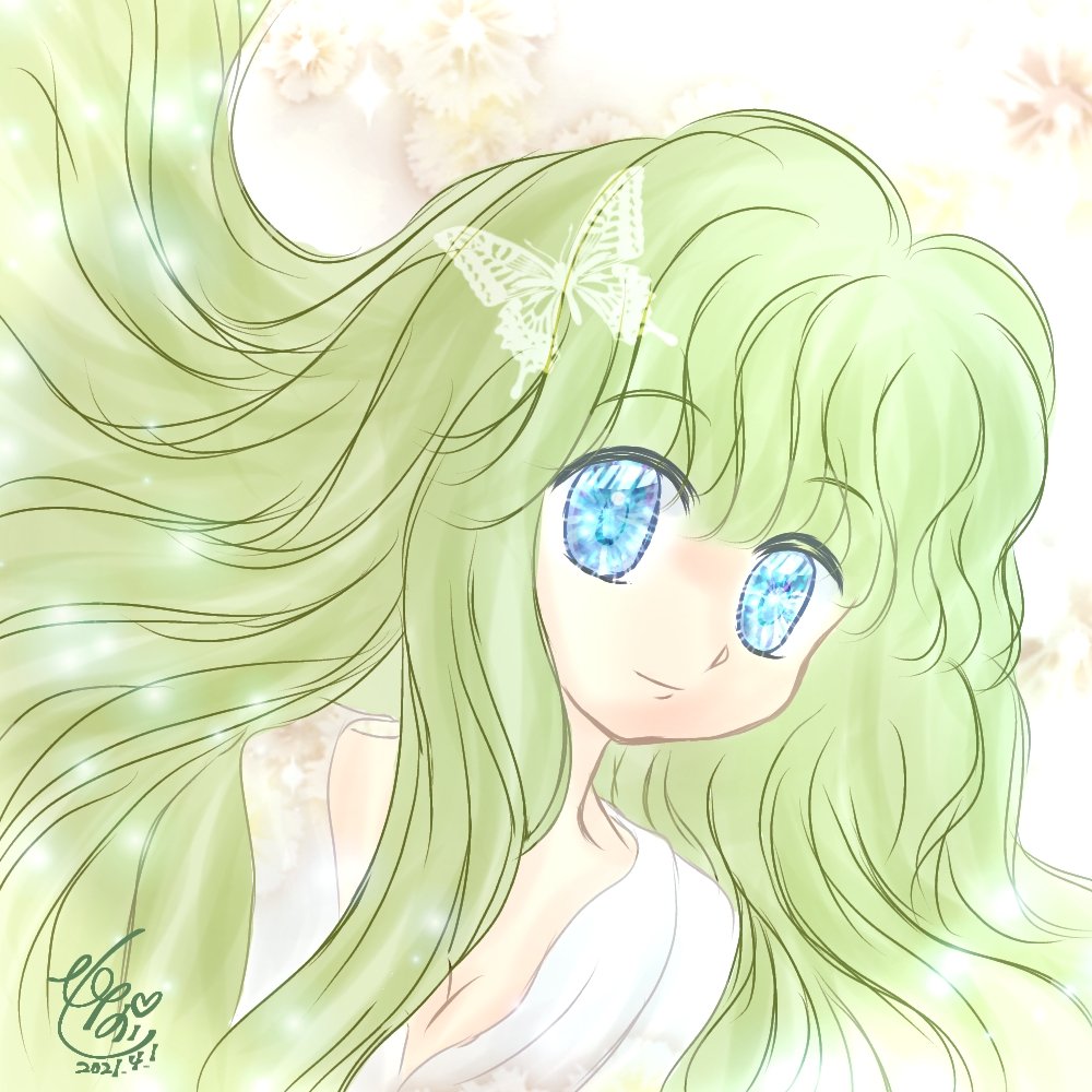 「#去年の今頃どんな絵を描いていましたか偶然にもちょうど同じ日に描いてました春の女」|ひなっツ꒰ঌ🐰໒꒱のイラスト