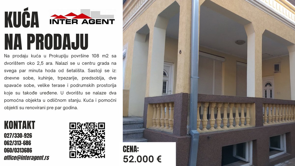 InterAgent027's tweet image. Centar grada, mirna i tiha ulica. Idealna za porodičan život. #Prokuplje #nekretnine #Srbija 
interagent.rs/listing/na-pro…