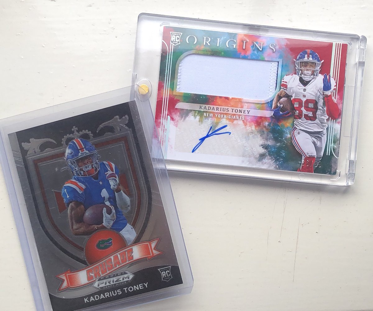 AzarCards's tweet photo. Kadarius Toney 

New York Giants 

University of Florida

RC Panini Prizm

RC Patch Auto 36/99 Origins

#Giants #NFL #Florida #Toney https://t.co/8iIofsnIBJ
