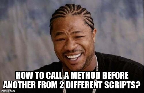 overflow_meme's tweet image. How to call a method before another from 2 different scripts? stackoverflow.com/questions/7170… #unityscript #visualstudio #csharp #unity3d