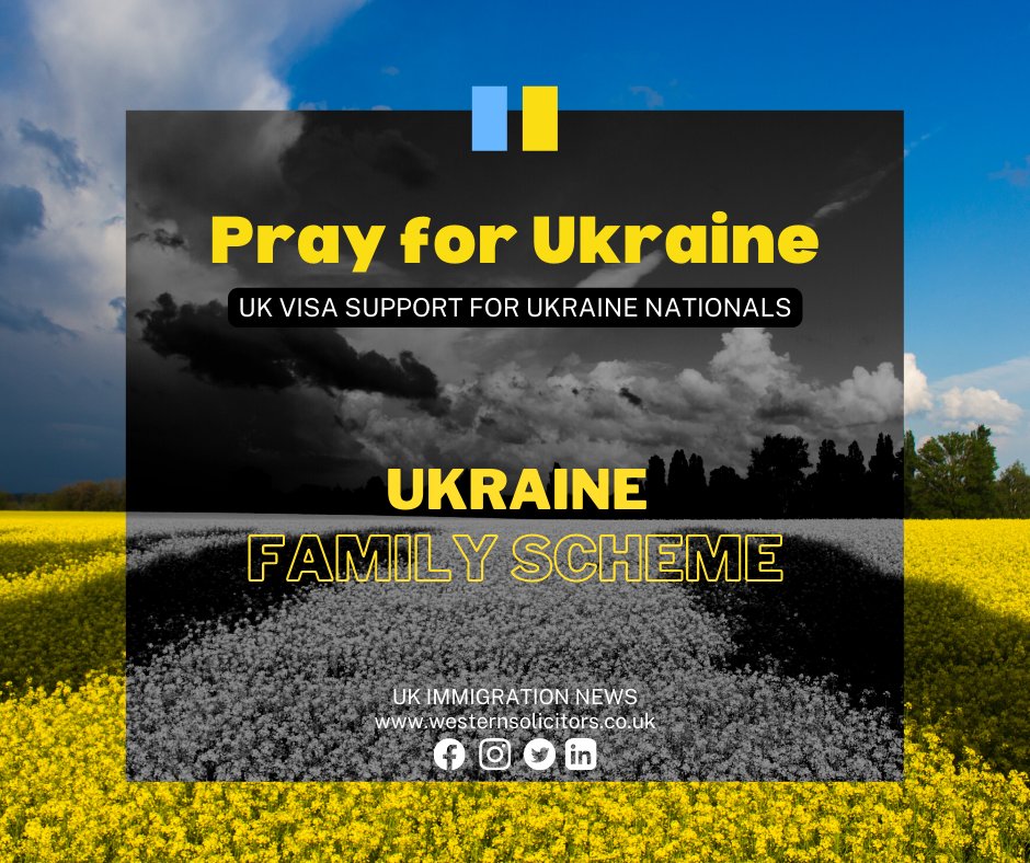 WesternSolicit2's tweet image. The Ukraine Family Scheme allows Ukrainian nationals who are family members of British nationals, UK settled persons to come to or stay in the UK. 
#ukrainenationals #ukrainefamilyscheme #ukrainerefugees #ukvisaapplications #asylumvisa #immigrationlawuk #immigrationsolicitors