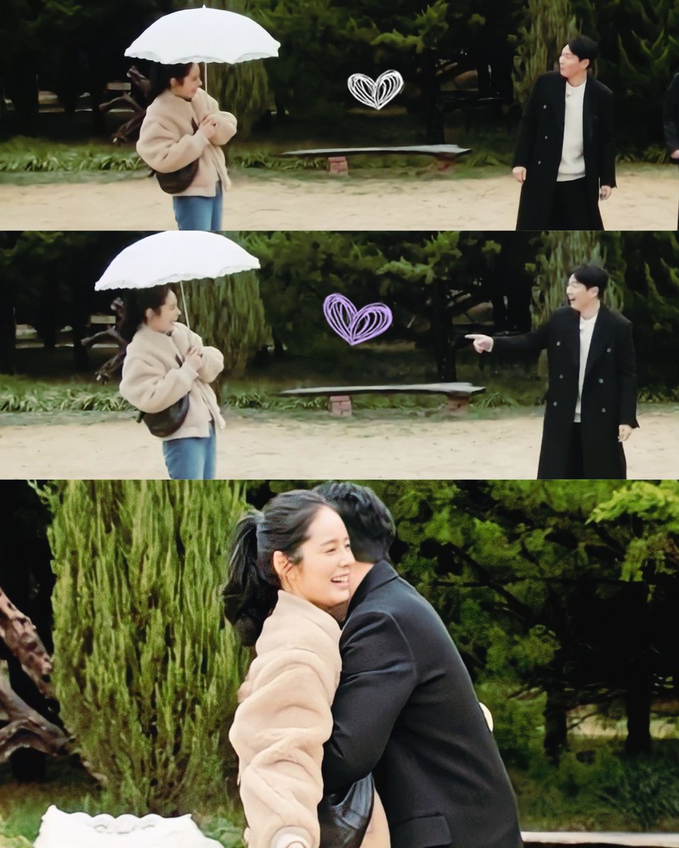 elysian_5_'s tweet photo. Can't wait to see Junghoon's reactions (shocked - pointing fingers + asking his wife - hug) when he first found out Ga in is under the umbrella 🌸❤️

#1박2일시즌4
#2D1N
#연정훈 #yeonjunghoon #younjunghoon 
#한가인 #hangain https://t.co/jFFZChR2VW