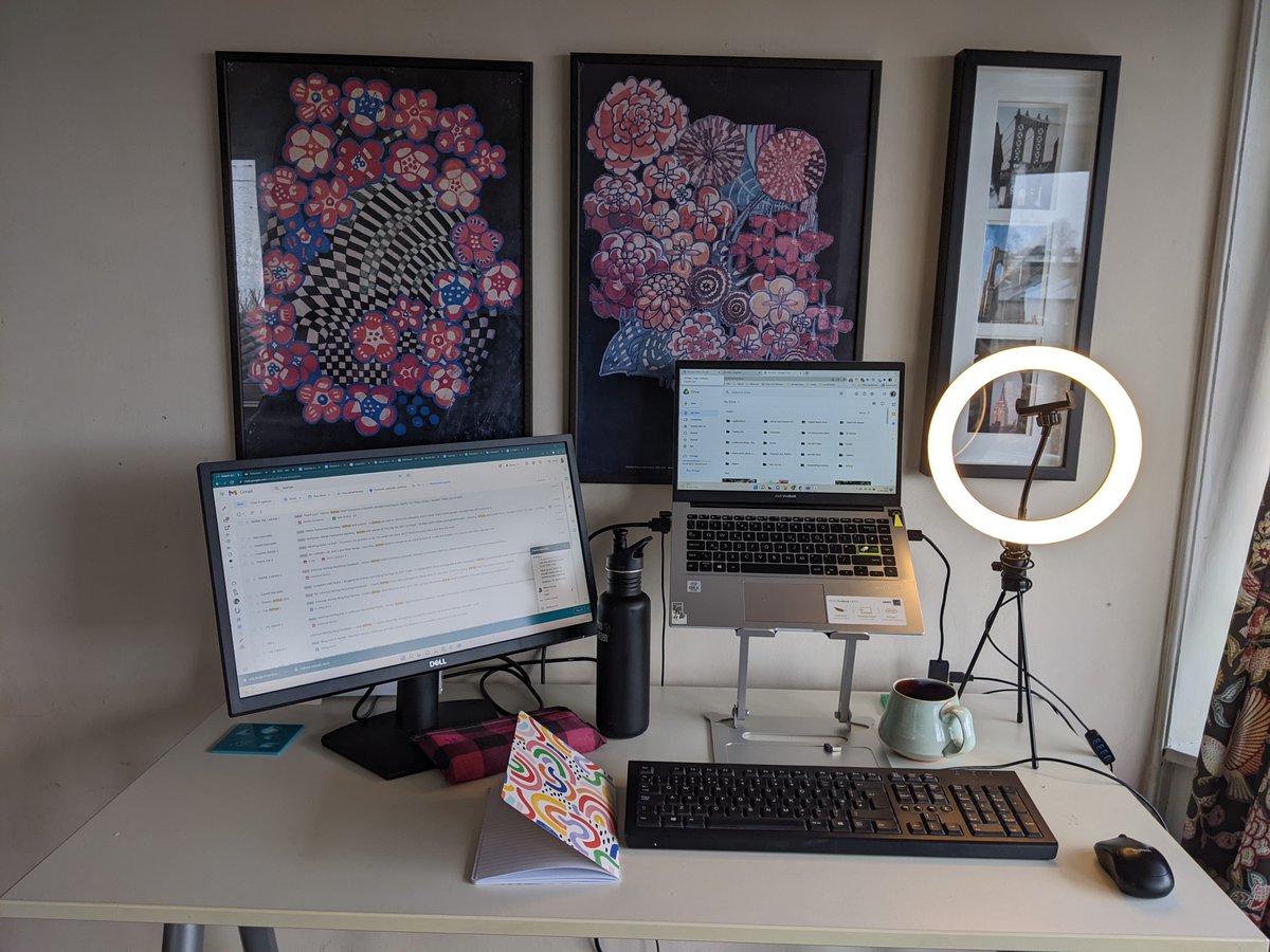448Studio's tweet photo. Have you spotted our new differing desk space series over on Instagram? Here's one for the Tweeters - Hilary's #workfromhome space complete with a funky mug and a great ring light for running her brilliant social media workshops!
#448studio https://t.co/JAYY81hb6O
