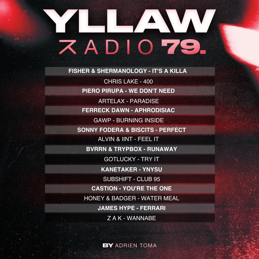 YllawRecords's tweet photo. Brand new episode ! #YllawRadio 79
Mixed by @AdrienToma https://t.co/mWduIunlDL