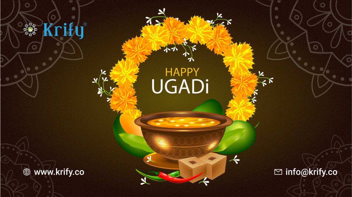 krifysoftware's tweet photo. May the Ugadi festival brings you good fortune, success, and happiness. Happy Ugadi 2022!

#HappyUgadi #Ugadi #Ugadi2022 #UgadiWishes #HappyUgadi2022 #Krify https://t.co/Nte3NRgCzk