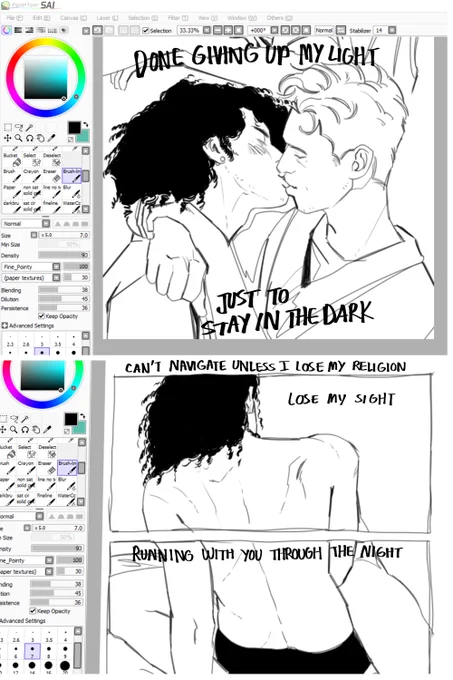 finally getting down to draw that tellerbob comic that been going on loop in my brain since ummm june last year 