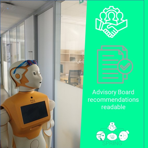In the second Advisory Board (AB) meeting for the SPRING project , the consortium presented the achieved technical progress, and had fruitful exchanges with the members of the AB. 
The AB recommendations 👉 bit.ly/3IBgVCg

#Robotics #h2020 #Socialrobots #EUProjectSPRING