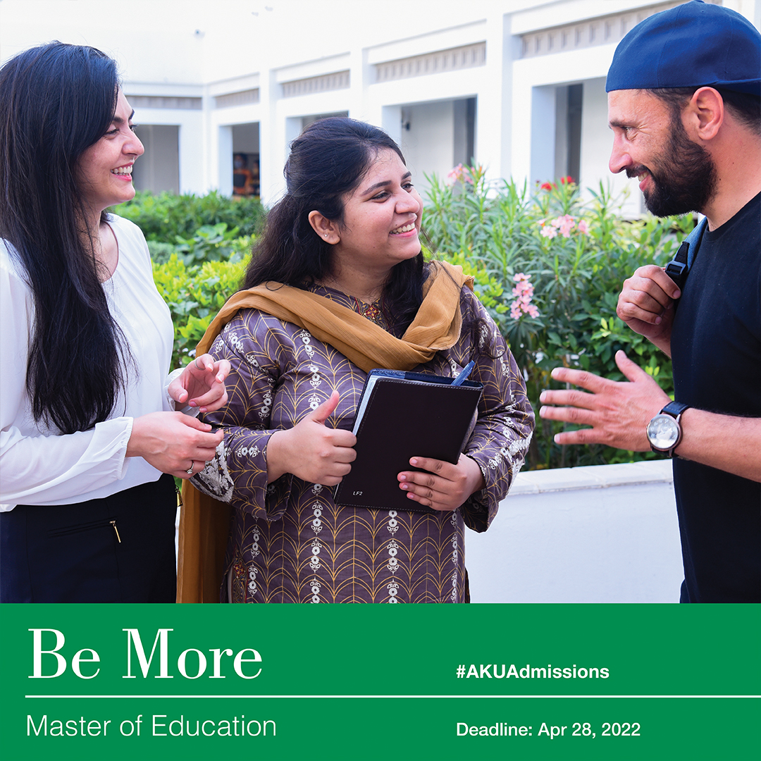 Transform the teaching, learning, assessment and leadership & management practices in educational institutions as lead practitioner, apply to our MEd programme!
Scholarships and financial assistance available.
Apply online by Apr 28, 2022 at aku.edu/iedpk/med
#AKUAdmissions