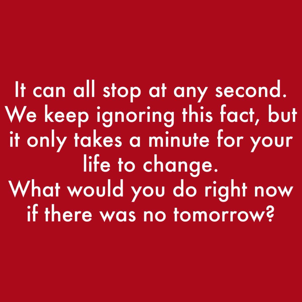 batsauvage's tweet photo. Taylor's sudden passing hit me real hard, and will definitely take time to get over. We constantly make the mistake of taking life for granted, because we don't know when it will end.
If you knew, would you act differently?
#stopthinkingstartdoing #notomorrow #musicianfirst #now https://t.co/oPW5oXzIym
