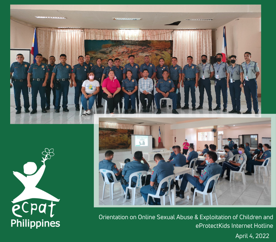 ECPATPh's tweet photo. Conducted orientation on the Online Sexual Abuse and Exploitation of Children (OSAEC) and eProtectkids Internet Hotline with the Police Officers of Baclayon Police Station.
Together, we can make a safe space for children.
#ECPATPh
#SafeSpaceforChildren
#endOSAEC https://t.co/l4a9m4kvXC