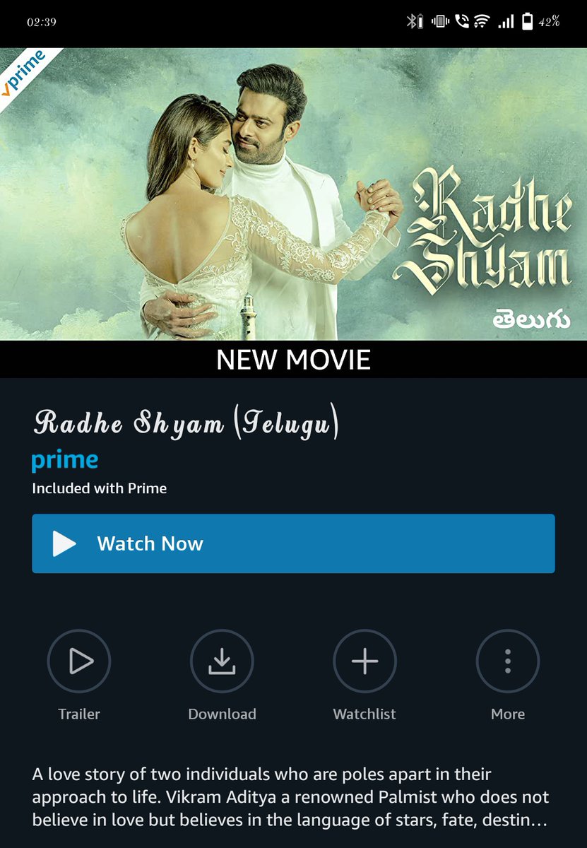 IamSanjuStark12's tweet photo. Intha Twaraga OTT Release chesthav ani anukole Mawa @director_radhaa 🙃🙏 
Anyway OTT lo Malli okasari Chuseddam 

Watch Radheshyam on Prime Video (Telugu,Tamil,Kannada,Malayalam)

#RadheShyamOnPrime #Prabhas #PoojaHegde #RampRadha 🙃😁 https://t.co/zSy6S6NVqI