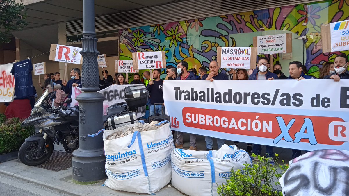 galizaCIG's tweet photo. 📌O persoal de Elecnor, contrata de instalación de R en #Pontevedra, convoca sete días máis de folga para esixir a subrogación
👉Continuarán as protestas diarias en #Vigo coincidindo cos paros, que terán lugar do 4 ao 10 de abril
ℹ️ https://t.co/ZWx7bGqNGl
#Elecnor #RCable #R https://t.co/AD6ULnc2cc