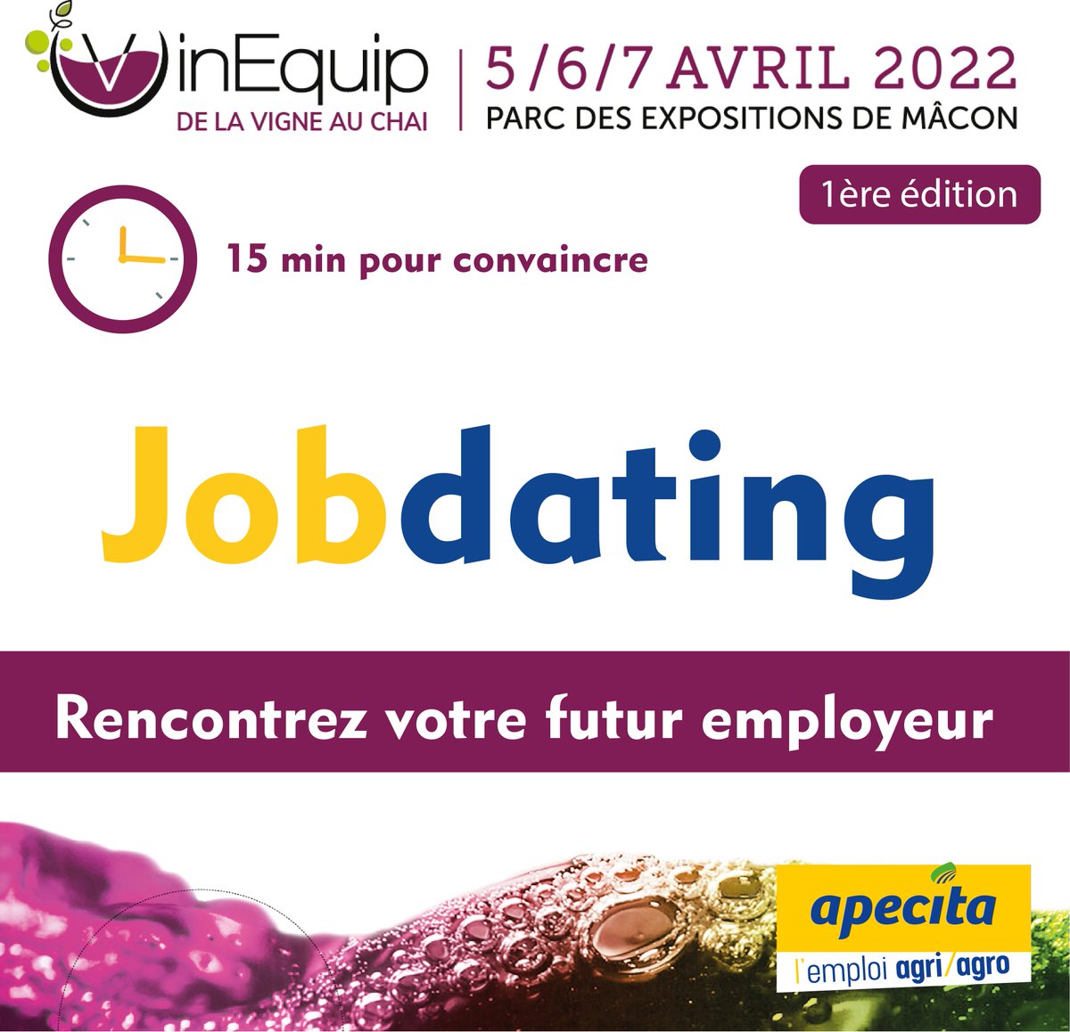 [#jobdating <a href="/SalonVinequip/">Salon VinEquip</a> ]

Dernière ligne droite pour participer à notre Jobdating 🙂

Pour en savoir plus : apecita.com/actualites/sal…