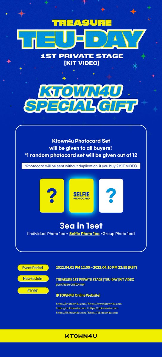 joey98s's tweet photo. [Help RT][MYGO🇲🇾]  #JOEYGO #JOEYxTreasure

Treasure TEUDAY KIT 

💰
K4 - RM170
YG Select - RM200
Weverse - RM200
✅Each Platform POB
✅Internal trading based on timestamp

🛎Due : 8/4 8pm
🚩No 2nd Payment
📦Postage : 8WM/EM DM
🔗 : https://t.co/tuPg8ft2Jq https://t.co/7n6Vy1yQds