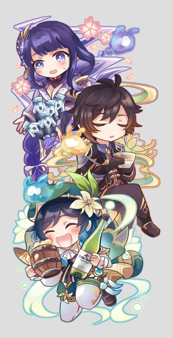神組
#原神 #Genshinlmpact #venti #zhongli #RaidenShogun 