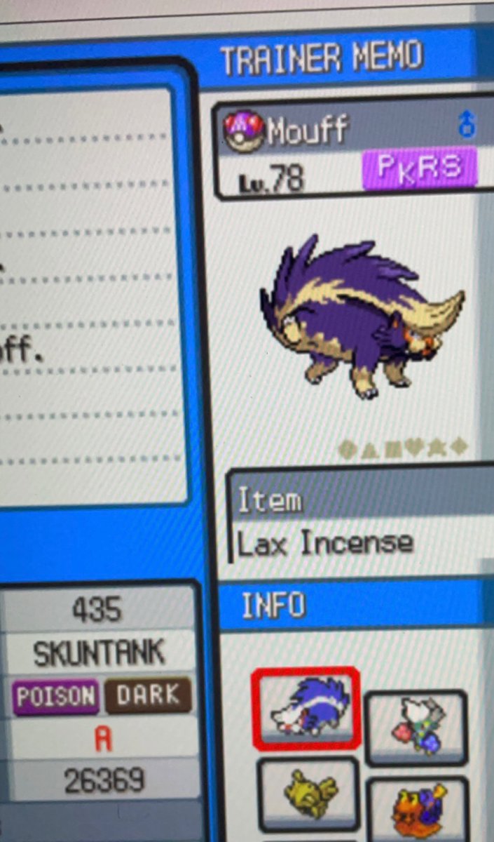 Phantessma's tweet photo. So I’m doing an Ironmon for shits and giggles and to practice knowing hidden item locations when I come back to streaming. AND OMG. I just got POKERUS in Ice Path ✨✨✨✨🎉🎉🎉🎉 https://t.co/2666hAewWR