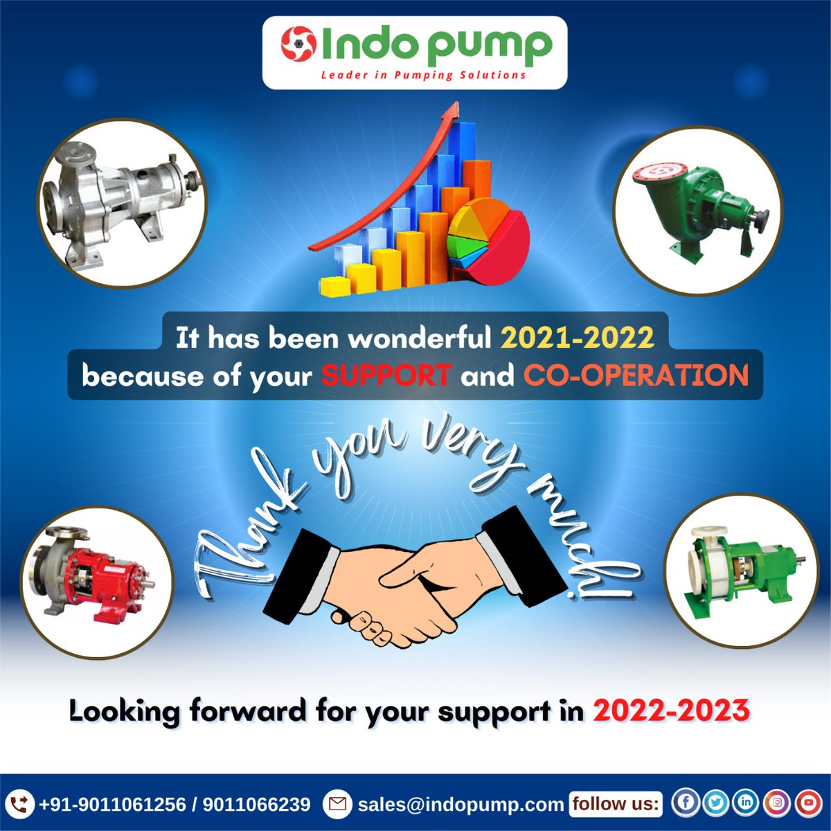 pump_indo's tweet photo. It has been wonderful 2021-2022 because of your support...
Thank You..!
Looking forward for your support in 2022-2023
#marchend #wonderfulyear #support #thankyou #pump #pumps #clog #hcp #indopump #pumpingsolutions #zeroleak #industry #industrial #service #performance https://t.co/CQ8jkTfmps