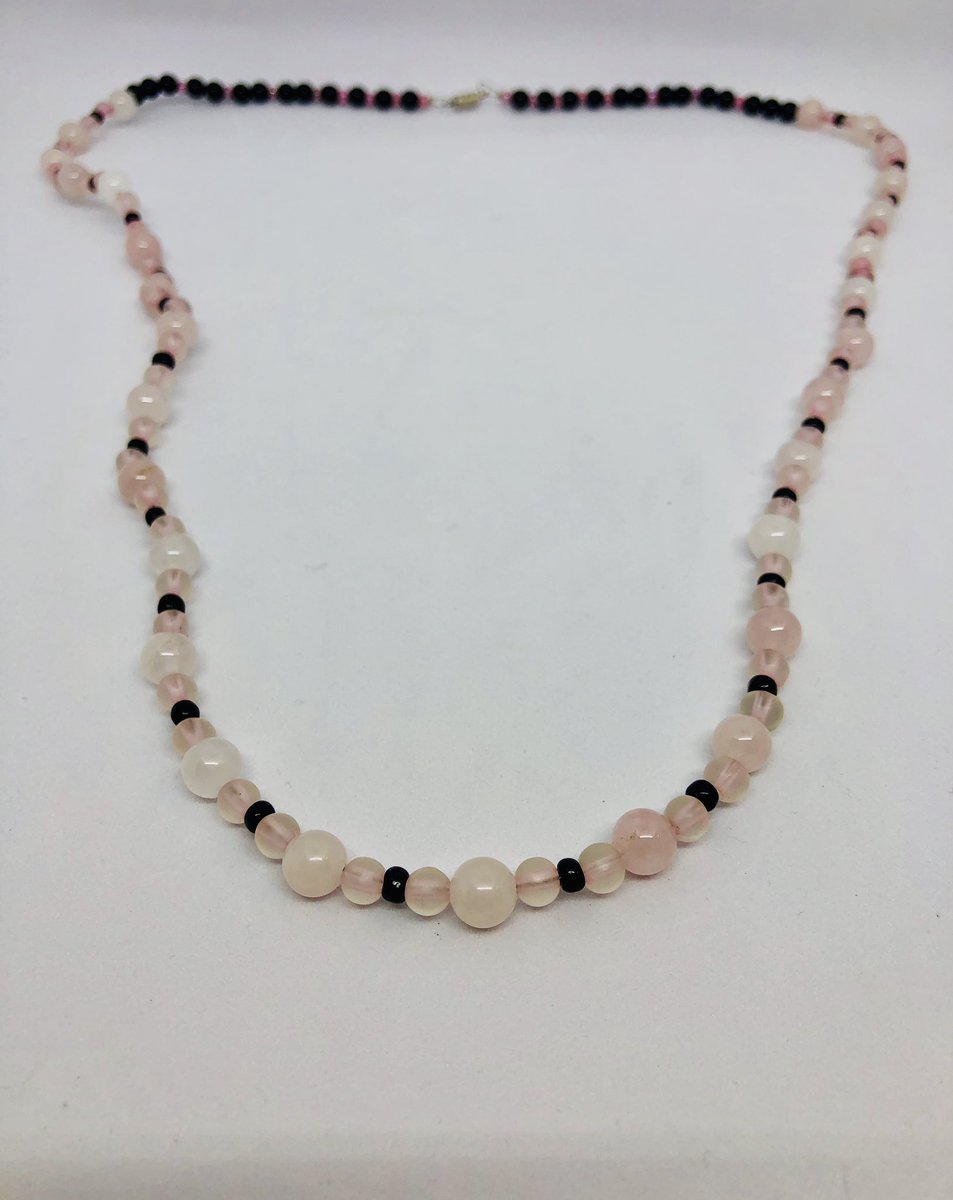 Marceleigh's tweet photo. Natural Pink Rose Quartz Necklace @eBay purchases benefit #ShrinersHospital 
#marceleighscloset #buyitnow 
#bling #reduce #reuse #recycle #thrift #thrifty #buyused #beauty #shopping #bhfyp
#jewelry #necklace  #rosequartz #rosequartzjewelry #naturaljewelry https://t.co/KVHURdRe3o https://t.co/BEyfQbZJFz