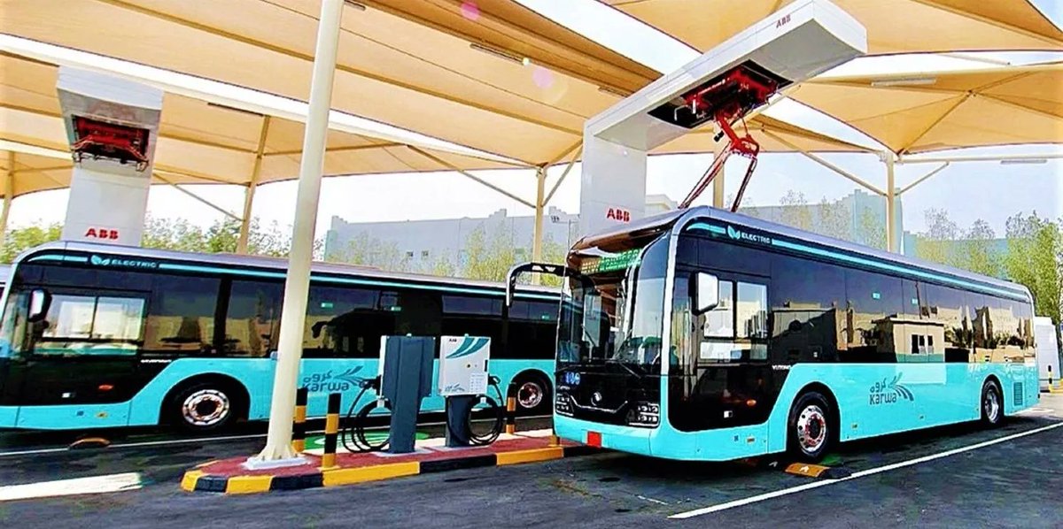 Qatar gradually shifts to electronic Public Transport. Its fully electric public bus route is open now between Al Ghanim Bus Station and City Center #publictransport #qatar #ghanim #publictransport #stateofqatar