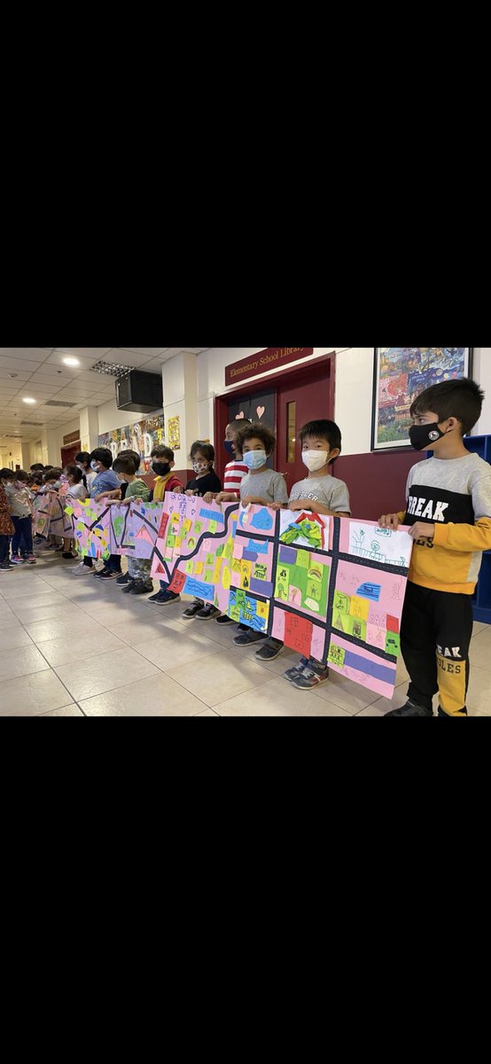 AnisRashid9's tweet photo. Grade 1 students displayed their “vowel town” to kindergarten students and celebrated our end of vowel team unit.@TCRWP #isgdmm #grade1 https://t.co/bXCfMw95md