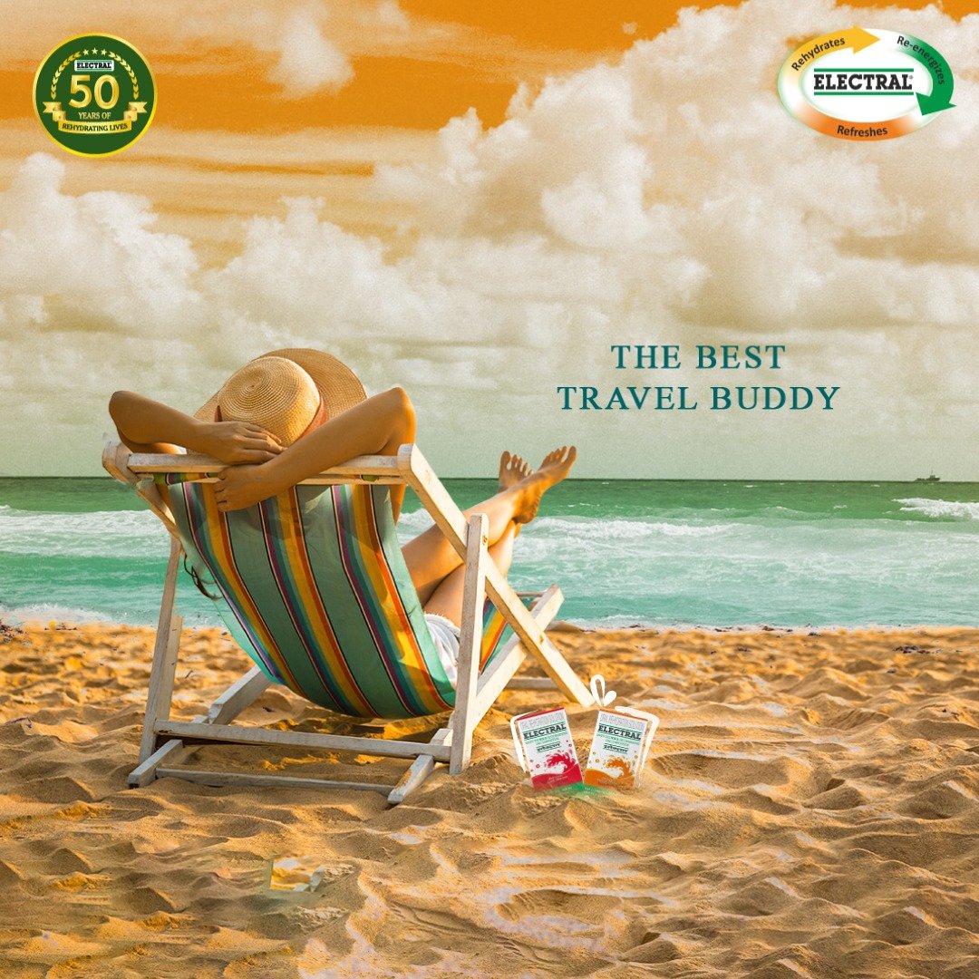 electralofc's tweet photo. Sunbathing is good but it might also leave you with heat exhaustion & dehydration. Shield yourself with ELECTRAL & prevent dehydration.
#50YearsOfRehydratingLives #50YearsOfElectral #Celebration #CelebratingHydration #PeopleOfIndia #Electral #Hydration #Water https://t.co/mle3NadfMG