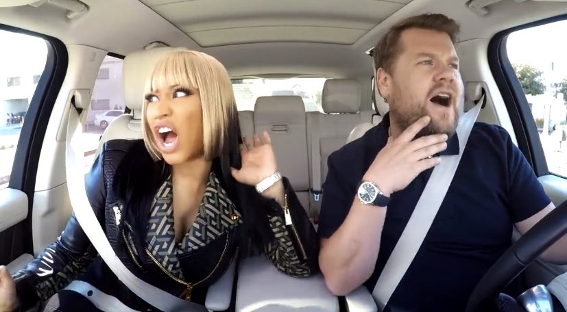 Pop Base on Twitter: "Nicki Minaj will be on James Corden's Carpool Karaoke next Wednesday, April 6th. https://t.co/bnTvZO5JP9" / Twitter