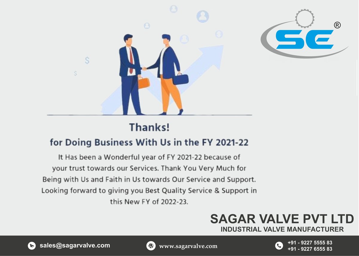 sagarvalve's tweet photo. #thankyouforyoursupport #thankyou
#Financialyear2022 https://t.co/PQev7YYKrT