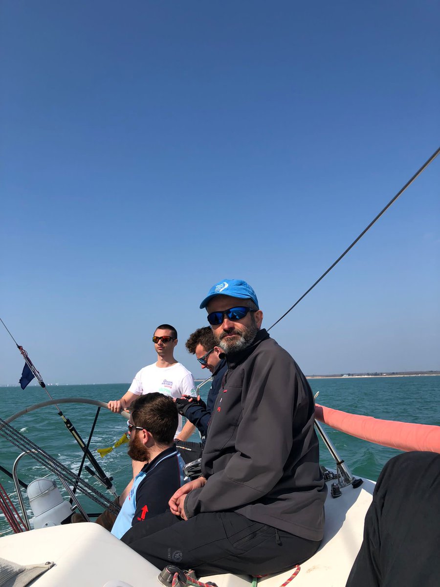 Beautiful sunny skies from last weeks Spring Series. #spring #sailing So exciting to get back out on the water 😎