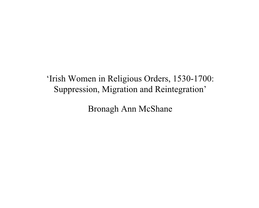 Exciting news to wake up to this morning, my book, ‘Irish Women in Religious Orders, 1530-1700’, has moved into production and will appear later this year @boydellbrewer  #notanaprilfools