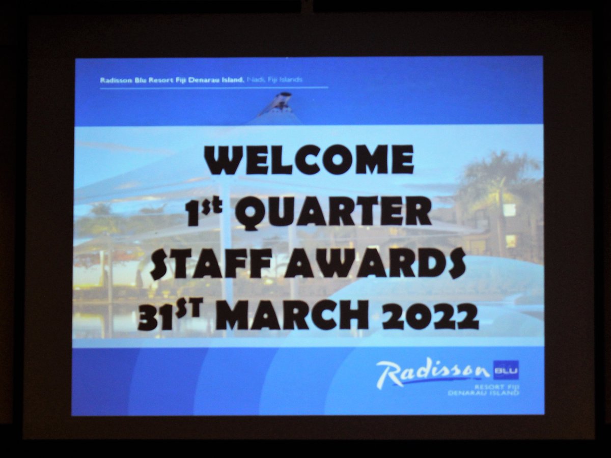 FijiBlu's tweet photo. Its been over a year since we last had our Quarterly Staff Awards. This year will see the many of what has yet to come. Congratulations to all those who received an Award, well deserved. #radissonbluresortfiji #radissonblu #denarau #Fiji #Teamwork #dedication #commitment https://t.co/FUgwSxAxy7