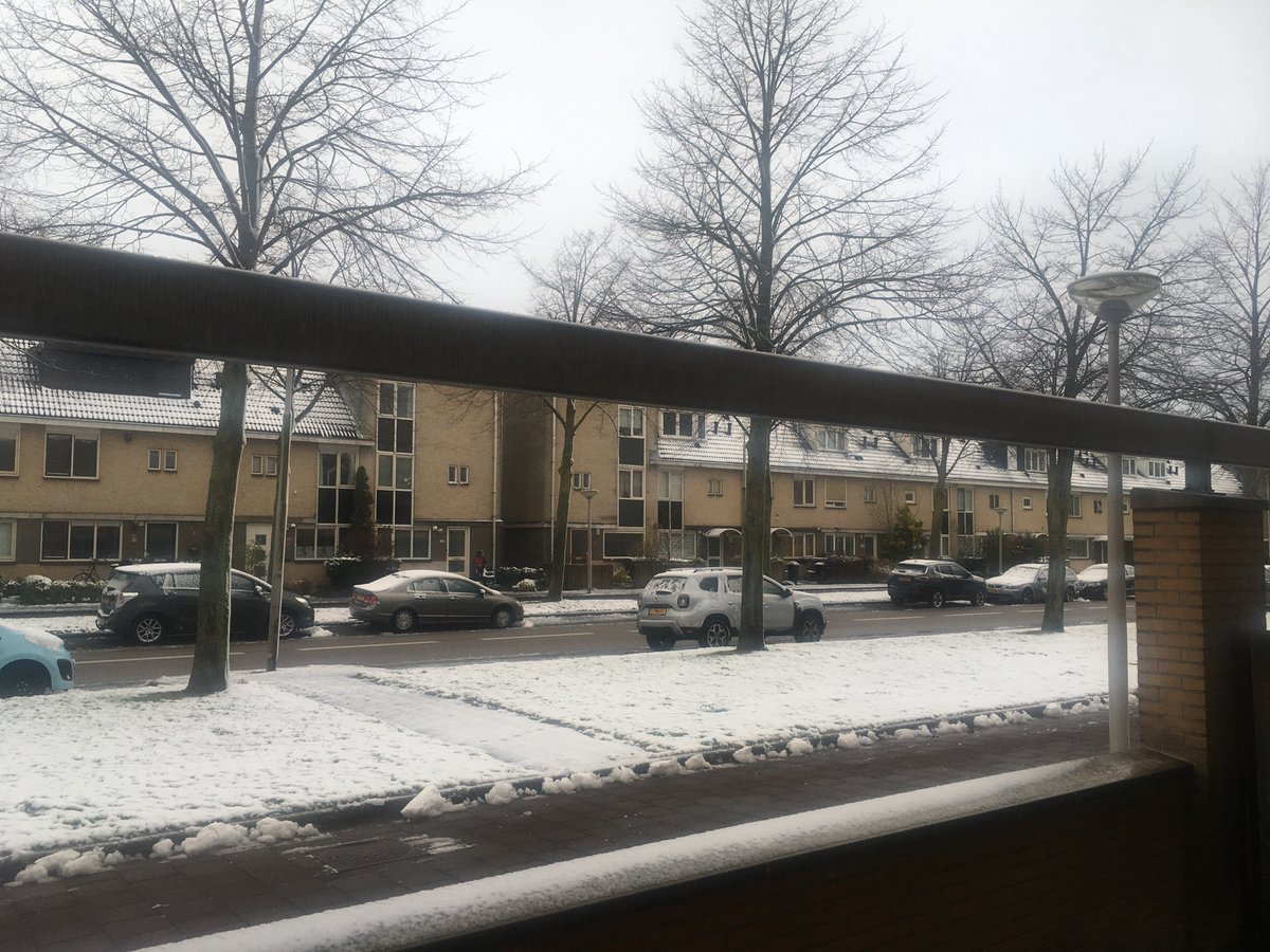 オランダは4/1なのに雪です❄️
（エイプリルフールじゃない）