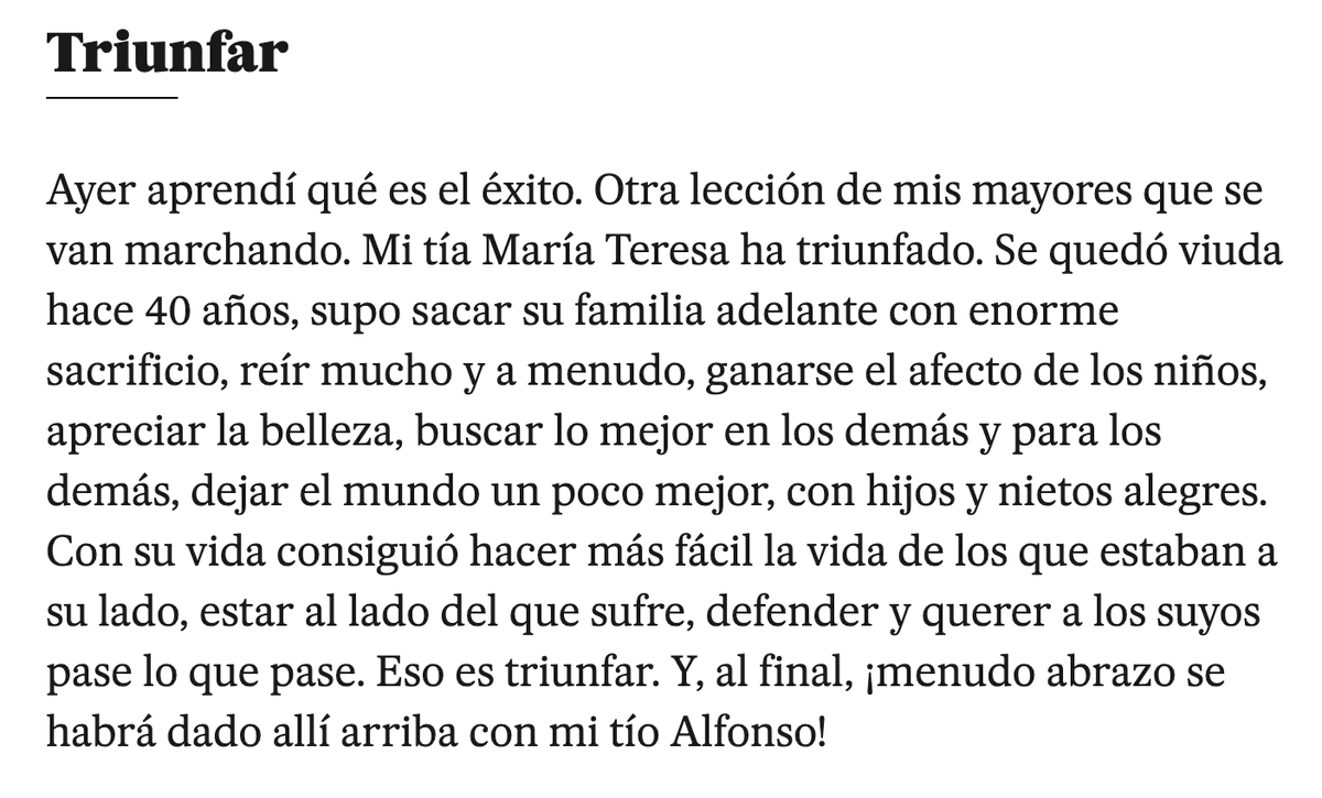 Sergiovazquez14's tweet photo. Triunfar.

En las cartas a la directora de El País. https://t.co/dxnkgcoBU7