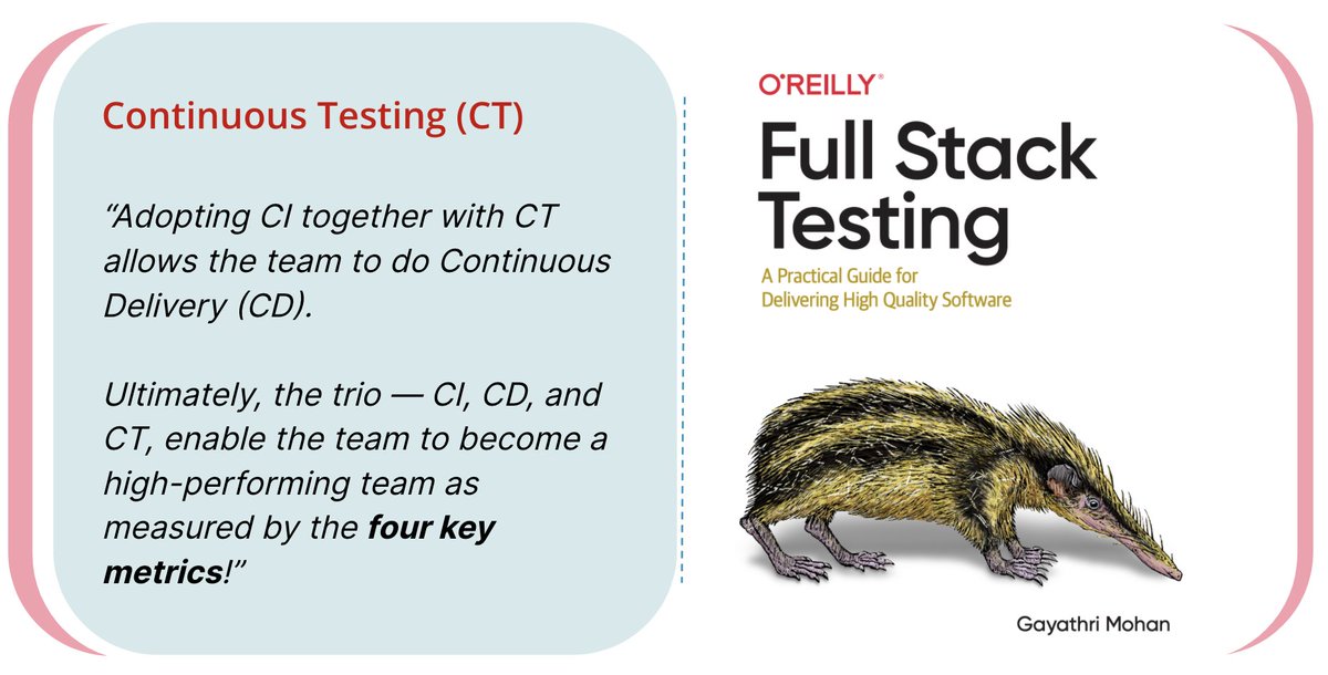 Can Continuous Testing (CT) attain fruition if the teams don't follow a basic set of principles/etiquette? 

This early release chapter discusses those aspects in detail along with various CT strategies: learning.oreilly.com/library/view/f…

#Softwaretesting