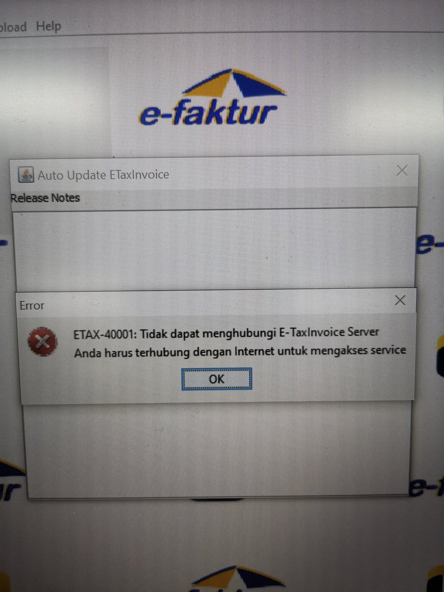 sakitparah's tweet photo. @kring_pajak siang min, mau tanya apakah server etaxinvoice sedang bermasalah? Dari pagi tidak bisa masuk, padahal sudah diganti2 jaringan internetnya. Terima kasih. https://t.co/9ankywFtq9