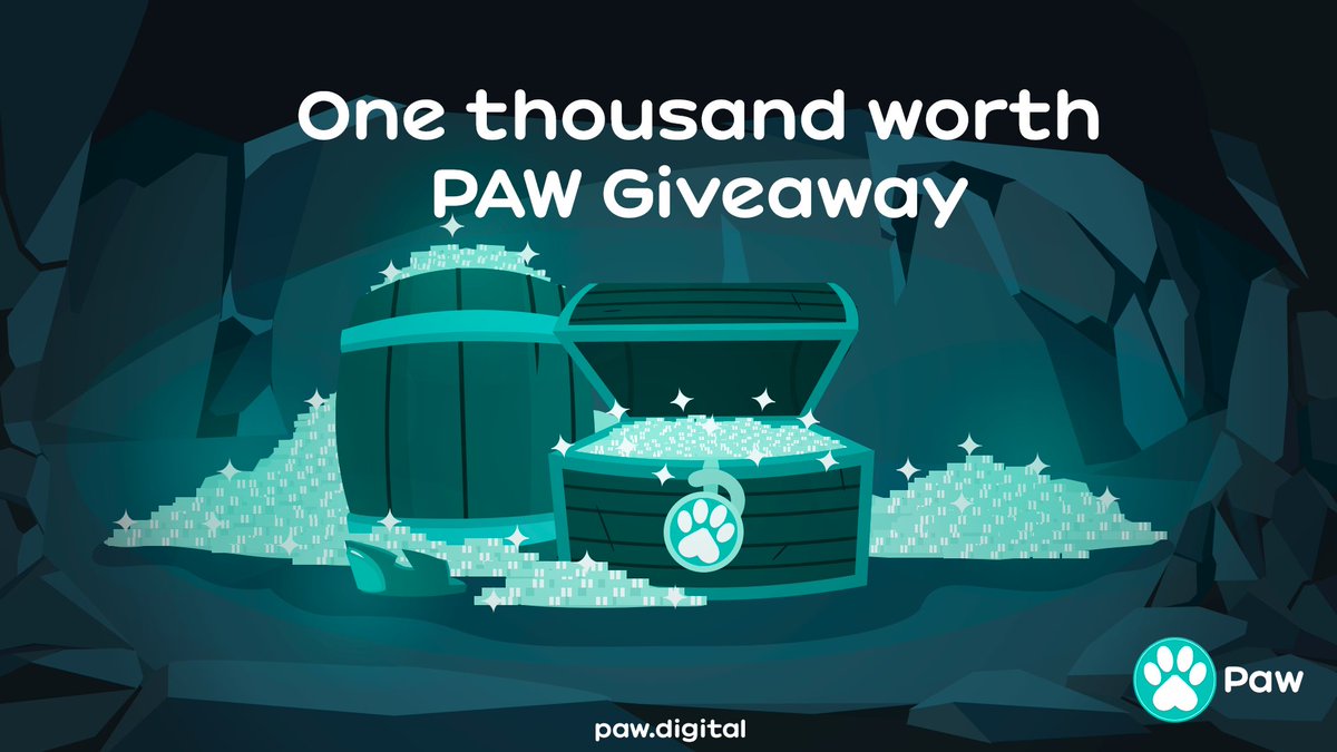 PAW_digital's tweet image. 🚨 We are doing a HUGE $1,000 worth of $PAW GIVEAWAY! WINNER TAKES IT ALL! 💸🤑

How to join:
1⃣ Follow 
@PAW_digital
 
2⃣ Like + RT
3⃣ Tag an exchange that should list us
4⃣ Spread the PAW love 

💙🐾💚

#DigitalCurrency #memecoin #FreeCrypto #CryptoGiveaway #Giveaway #100xgem