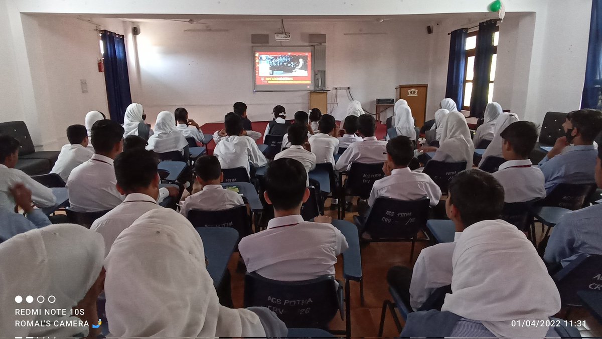 agspotha's tweet photo. Army Goodwill School, Potha students are watching *Modi Sir ki Class.*

*"Pariksha Pe Charcha" - 2022* https://t.co/976HlbwH18