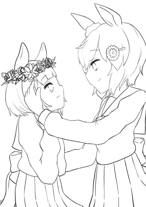 #ラクガキウマ娘 
仕上げられなさそうだったので供養… 