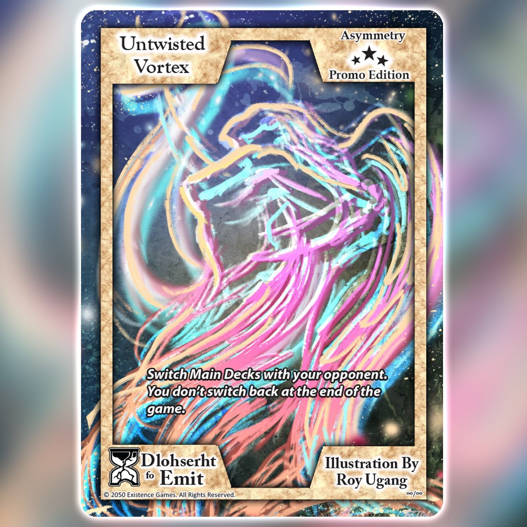 Spring is here &amp; with all the fresh weather, sprouting plants &amp; fun times with friends comes a very special new #ExodusTCG promo card―one unlike any we've released before! 👀 Presenting: Untwisted Vortex!

We're excited to see how you guys use this promo in your deck building 😄
