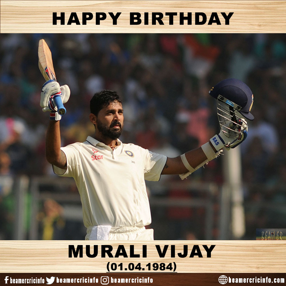 Happy Birthday!!!
Murali Vijay...       