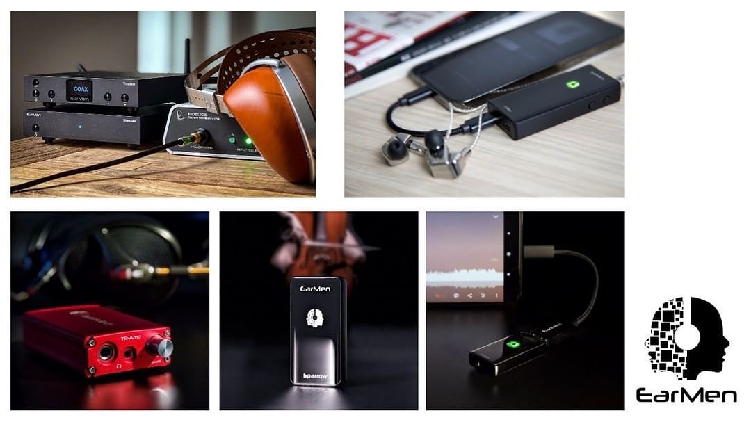 ear_men's tweet photo. Repost • @dune_blue 

Product Overview of the @ear_men line-up, waiting for the arrival of the new Colibri. Taking portable and desktop audio to the MAX! 

#earmen #headfi #portable #usbdac https://t.co/KtceCO7xhv