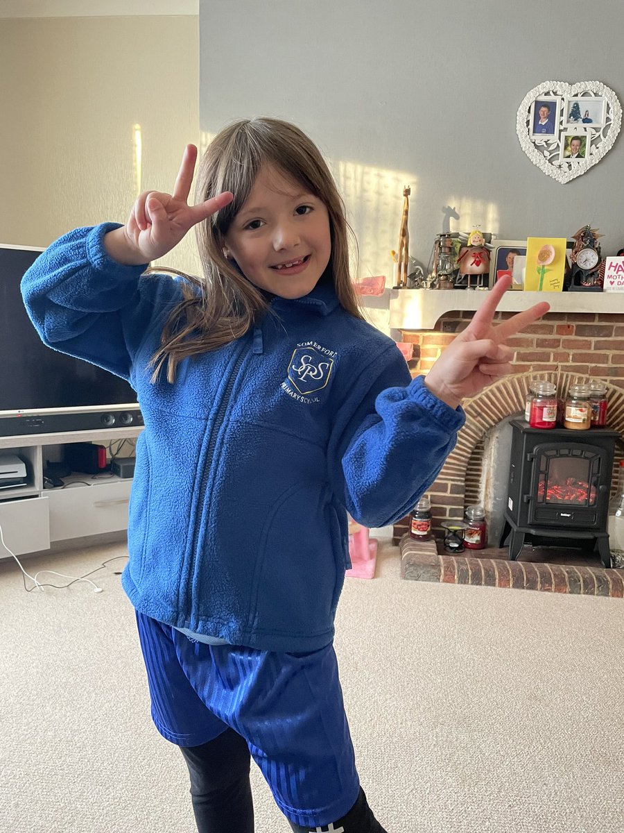 Sam02680249's tweet photo. @mrsfsomerford someone is very proud to be representing her school today #proudofschool https://t.co/k5RMqiVKNr