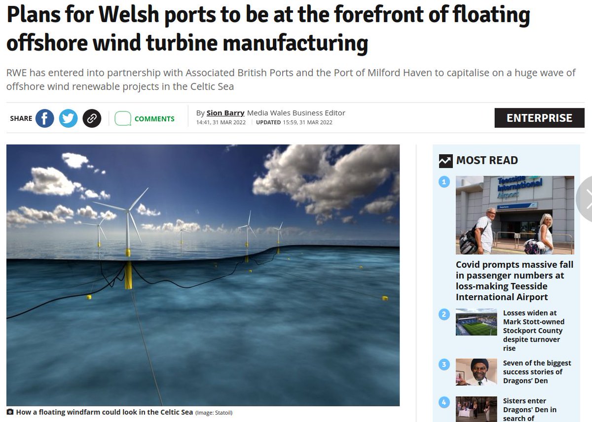 HiraethEnergy's tweet photo. This agreement between @RWE_UK @ABP_WSSP @mh_port will turbo-charge the development of infrastructure to support #floatingwind in #Wales 👏🏴󠁧󠁢󠁷󠁬󠁳󠁿

Exciting times! https://t.co/oZy8WNGINf

via @businesslive https://t.co/B0nyRInESz