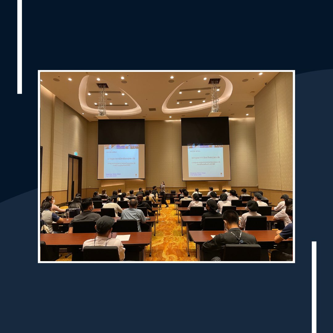 EHCFoodSafety's tweet photo. Here’s a quick look at our in-person training session at the Movenpick Siam Hotel Na Jontien Pattaya a week ago, once again conducted by our auditor Yokee! 
#audit #greenmondaythailand #thailand #mövenpick #movenpick #hotellifestyle #hotellife #haccptraining #haccp #remote https://t.co/D9BTydd1c7