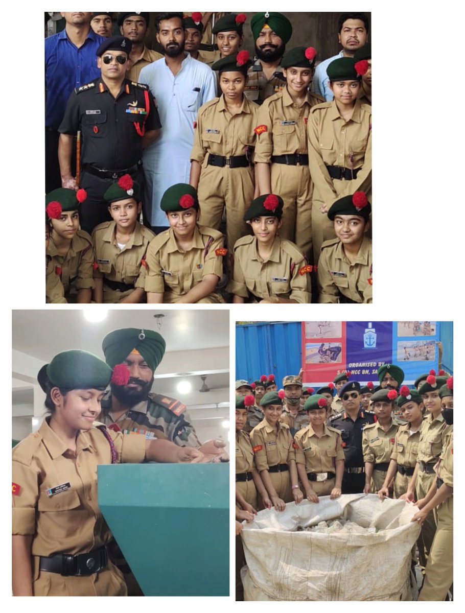 5_odisha's tweet photo. Jai Hind,
Puneet Sagar Abhiyaan  5(O)NCC BN, Sambalpur.                                                                                                                   NCC cadets of  St John  &amp;7Hill school alongwith their ANO had collected the plastic waste . https://t.co/nzu9LxuTTf
