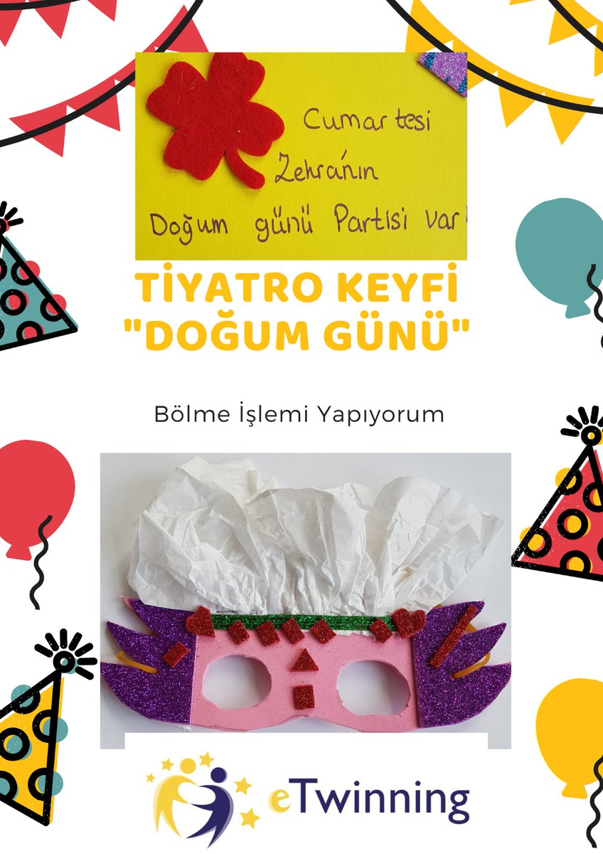 sehitercaneker's tweet photo. Okulumuzda 2 / B sınıfının yürüttüğü  bir eTwinning projesi  " Her Problem Bir Tiyatro " kapsamında ayın konusu olan bölme işlemleri ile ilgili tiyatro hazırlanmaktadır. @duzce_mem @golyakailcemem @tamerkirbac @TastepeErgin @KaracaogluIlter https://t.co/77DoSh8oxU